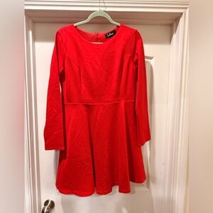 Lulu's Vibrant Red Fit and Flare Dress